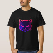 Angry Cat: Neon T-shirt Art (Voorkant)