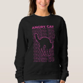 Angry Cat Pastel Aesthetic Trui (Voorkant)