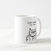 Angry Cat Plots War - Funny Cat Coffee Mok (Voorkant rechts)