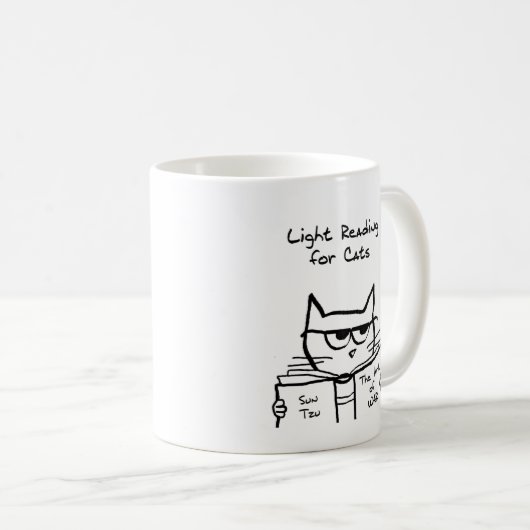 Angry Cat Plots War - Funny Cat Coffee Mok (Voorkant rechts)