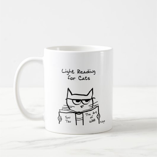 Angry Cat Plots War - Funny Cat Coffee Mok (Links)