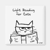 Angry Cat Plots War - Grappige Kat Magnet (Voorkant)