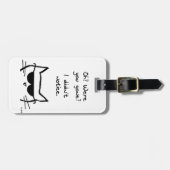 Angry Cat Pouts als je weg bent Bagagelabel (Voorkant horizontaal)