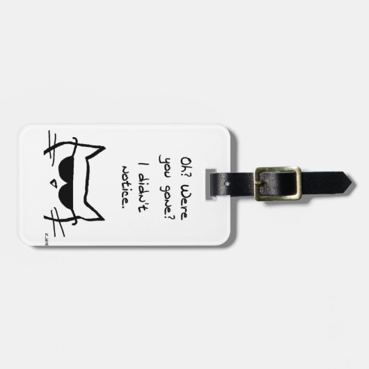 Angry Cat Pouts als je weg bent Bagagelabel (Voorkant horizontaal)