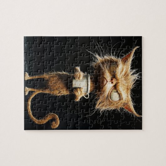 Angry Cat Puzzle Legpuzzel (Horizontaal)