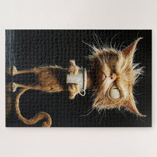 Angry Cat Puzzle Legpuzzel (Horizontaal)