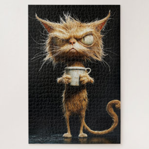 Angry Cat Puzzle Legpuzzel