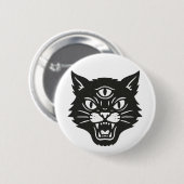 Angry Cat Ronde Button 5,7 Cm (Voorkant /achterkant)