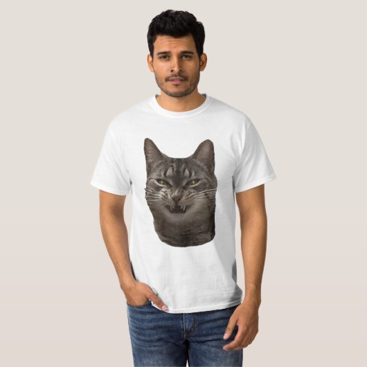 Angry Cat T-Shirt (Voorkant volledig)