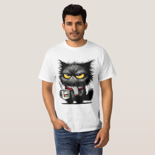 Angry cat t-shirt (Voorkant volledig)