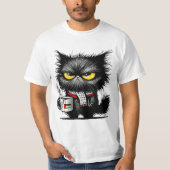 Angry cat t-shirt (Voorkant)