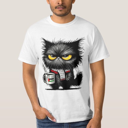 Angry cat t-shirt (Voorkant)