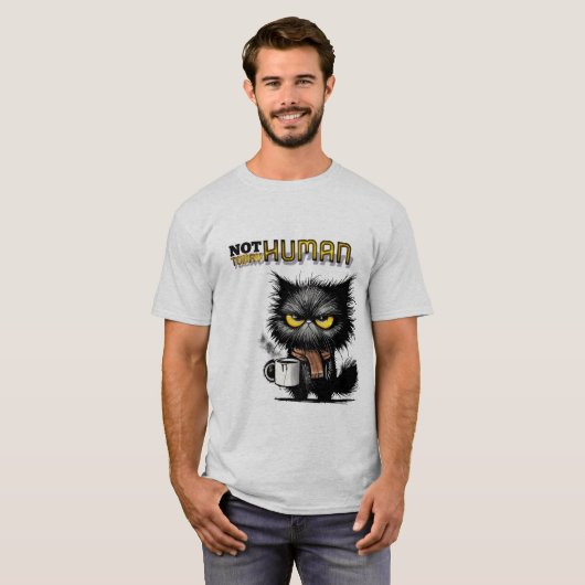 Angry cat t-shirt (Voorkant volledig)
