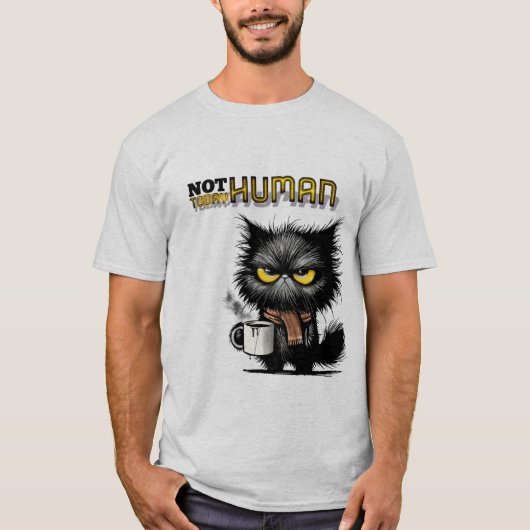 Angry cat t-shirt (Voorkant)