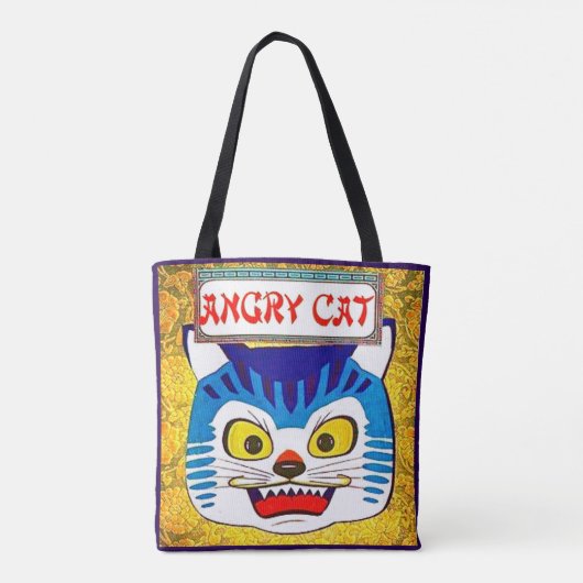 Angry Cat Tote Bag (Achterkant)