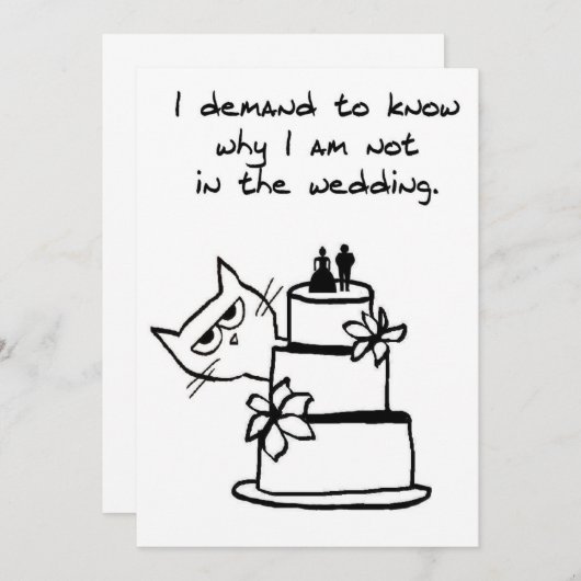 Angry Cat wil deel uitmaken van het huwelijk (Voorkant / Achterkant)