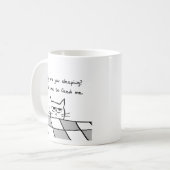 Angry Cat wil je uit bed Koffiemok (Voorkant links)