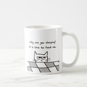 Angry Cat wil je uit bed Koffiemok
