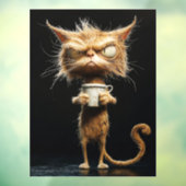 Angry Cat Window Cling Raamsticker (Vel 3)