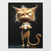 Angry Cat Window Cling Raamsticker (Vel)