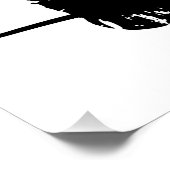 Angry Cat with Mouse Art Print | Minimalist Black  Perfect Poster (Hoek)