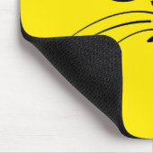 Angry Cat Yellow Face Muismat (Hoek)