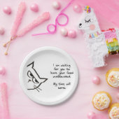 Angry Cat zal je voedsel sturen - grappig papier B Papieren Bordje (Feest)