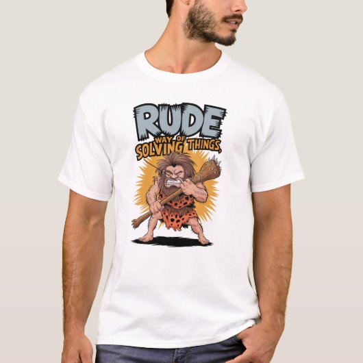 Angry Caveman voor Spiked Club T-shirt (Voorkant)