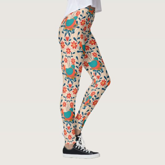 Angry Chicken Floral Leggings (Rechts)