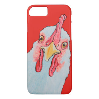 Angry Chicken in red Case-Mate iPhone Case