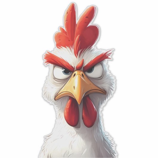 Angry Chicken Sticker (Voorkant)
