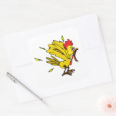 Angry Chicken Vierkante Sticker (Envelop)