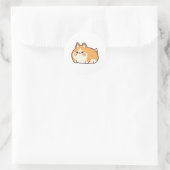 Angry Chonk Shibe Ronde Sticker (Tas)