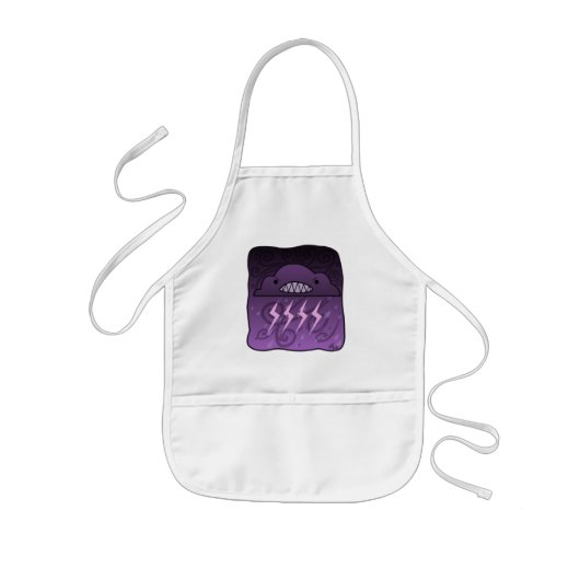 Angry Cloud Apron Kinder Schort (Voorkant)