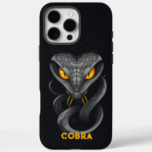 Angry Cobra Black iPhone 16 Pro Max Hoesje