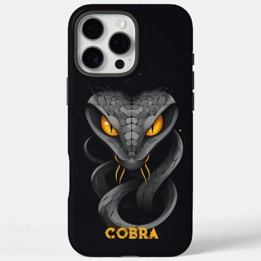 Angry Cobra Black Case-Mate iPhone Case (Achterkant)