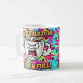 Angry Coffee Cup Funny Cartoon Koffiemok (Voorkant links)