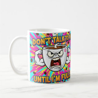 Angry Coffee Cup Funny Cartoon Koffiemok