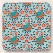 Angry Colorful Chicken Bier Onderzetter (Voorkant)