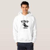 Angry Crow “F-CAW-F” – Edgy Cartoon Bird Design Hoodie (Voorkant volledig)