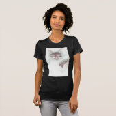 Angry Cute Cate Face Sketch T-shirt (Voorkant volledig)