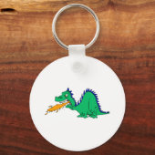 Angry Cute Dragon Sleutelhanger (Voorkant)