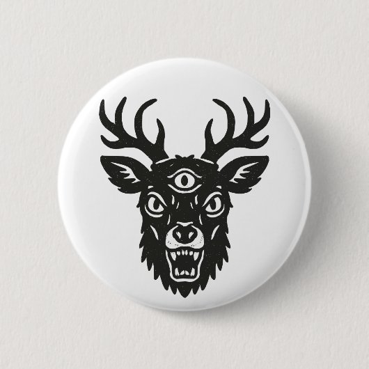 Angry Dear Ronde Button 5,7 Cm (Voorkant)