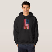 Angry Deer Duck Hunting Amerikaanse vlag Hoodie (Voorkant volledig)