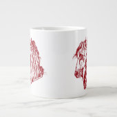 Angry Devil Horse in Red en klik op je achtergrond Grote Koffiekop (Voorkant)