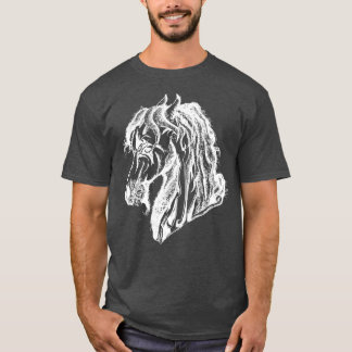 Angry Devil Horse in White T-shirt