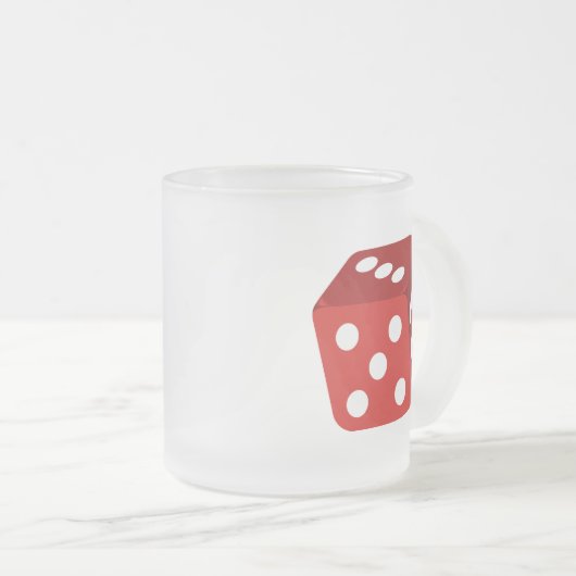 Angry Dice Craps Speler Pun Matglas Koffiemok (Voorkant rechts)