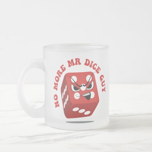 Angry Dice Craps Speler Pun Matglas Koffiemok (Links)