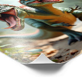 Angry Dinosaur Foto Afdruk (Hoek)