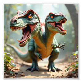 Angry Dinosaur Foto Afdruk